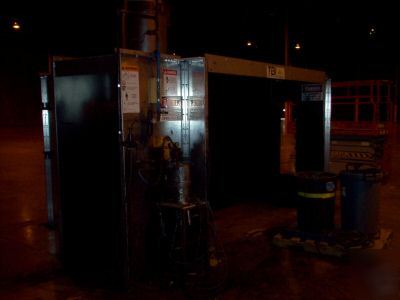 Tbi industrial parts conveyor spray booth 