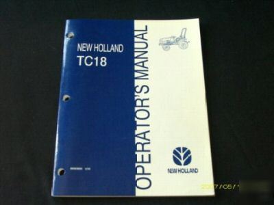 New holland TC18 compact tractor operators manual 1