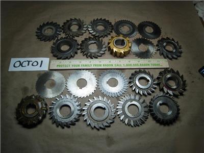 (20) pc. machinist high speed milling cutters, #OCT01