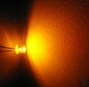50PCS x 5MM cylindrical yellow led,big/wide angle