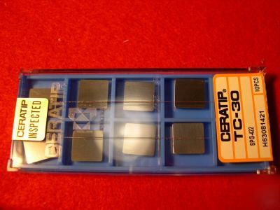 New 10 ea. ceratip inserts spg 422 TC30 free shipping