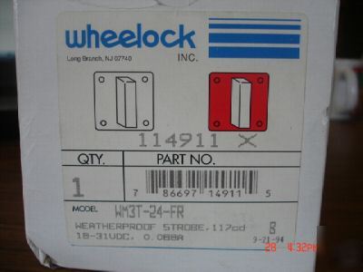 New - wheelock WM3T-24-fr weatherproof n-strobe