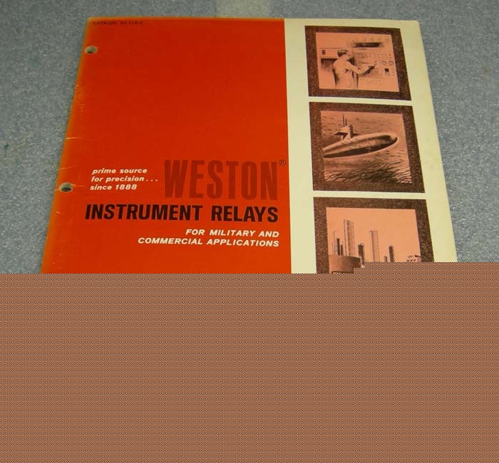 Weston instrument relays catalog