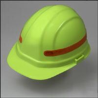 New retroreflective strip for hardhat hi viz orange 