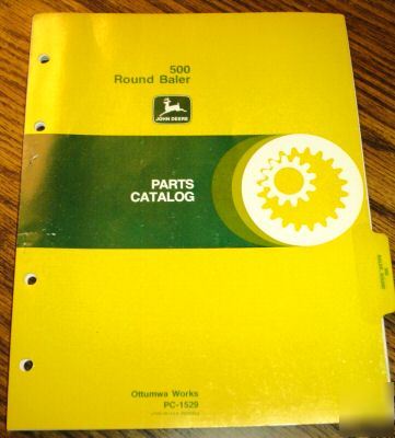 John deere 500 round baler parts catalog book manual