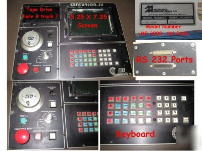 Milltronics centurion iv cnc 3AXIS mill machine control