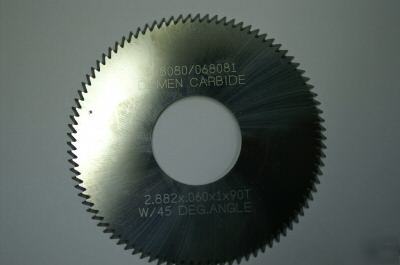 New carbide slitting saw 2 7/8