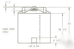 180 gallon vertical water storage tank