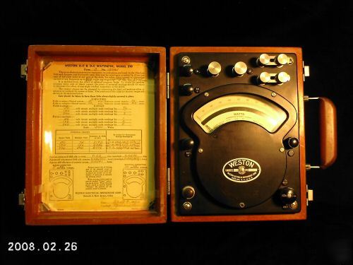 Weston vintage model 310 famous early watt meter 