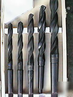 Morse taper shanks drills* 5PC set 9/16 to 1