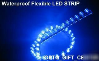 1PC blue 48CM pvc neon light strip 48 ledbulb 12V use
