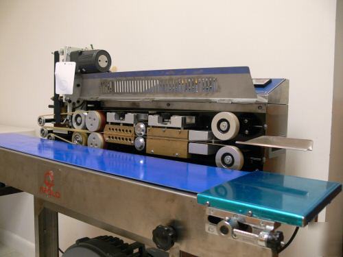 Apolo S1000 horizontal band sealer w/air suction +coder