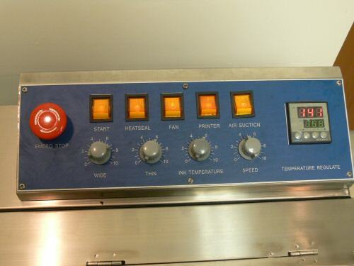 Apolo S1000 horizontal band sealer w/air suction +coder