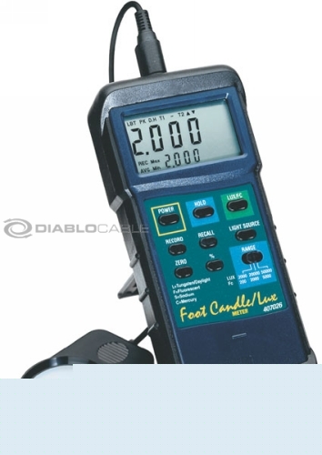 Extech 407026 heavy duty light meter with pc interface