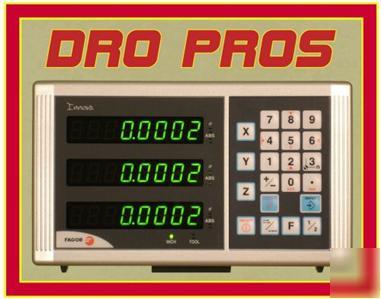 Fagor 3 axis 12 x 36 x 18 digital readout mill dro kit
