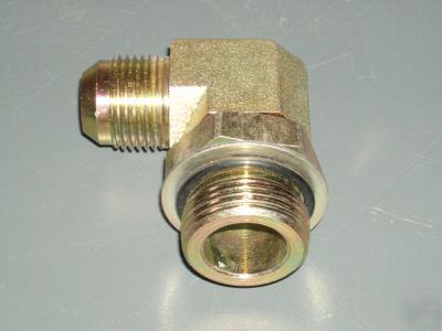 Hydraulic adapter elbow-90- #8 male jic x #8 male oring