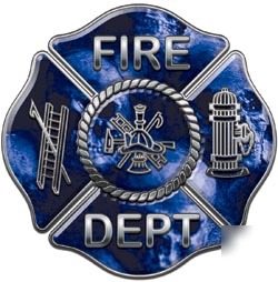 Maltese cross skull decal reflective 2