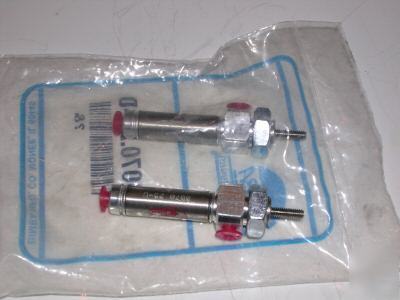 New (2) bimba 0070.25-d double acting air cylinder