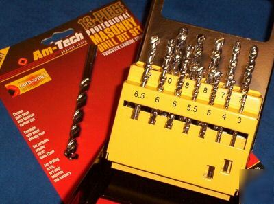 New 13PC tungsten carbide tipped masonary drill bit set- 