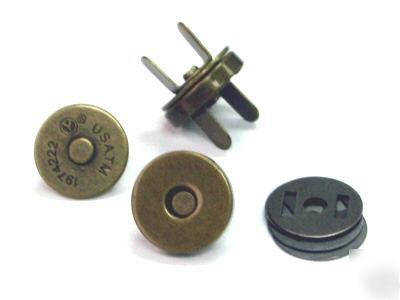 14MM magnetic purse snap antique brass 200SETS MSA14-ab