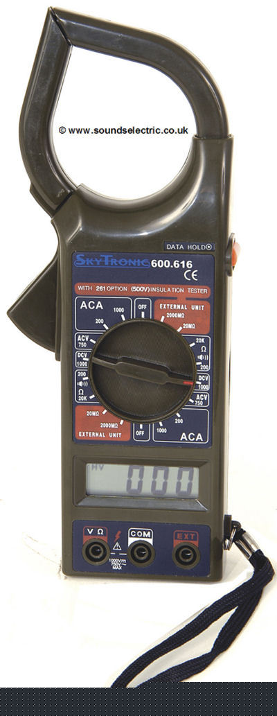 Digital clamp test meter with leads & wallet