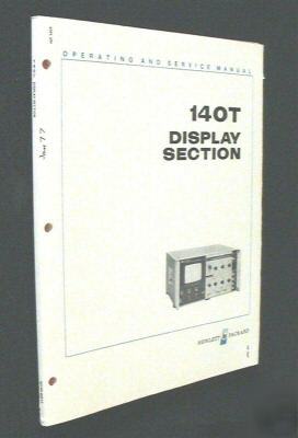 Hp - agilent 140T original operators - service manual