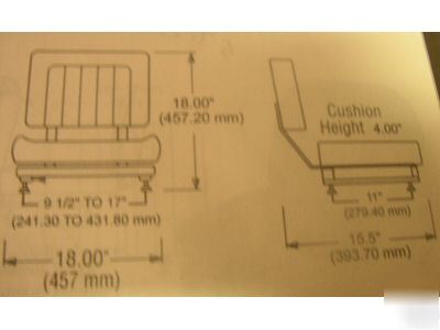 New S302 vinyl forklift seat universal adjustable