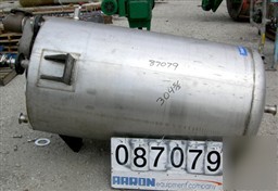 Used: tank, 275 gallon, 304 stainless steel, vertical.