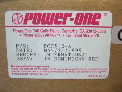 Power-one HCC512-a international linears dual output
