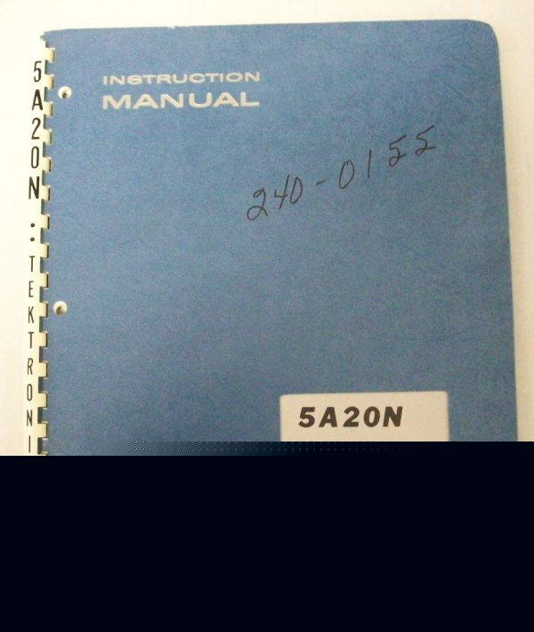 Tektronix 5A20N instruction manual - $5 shipping 