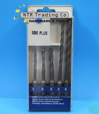 5PC sds plus pro hammer drill bit bits set - 5 6 8 mm