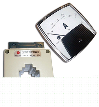 75 amp current transformer and panel meter for motor