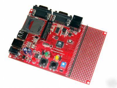 Atmel AT91SAM7S64 arm ARM7 dev. board jtag, sd card usb