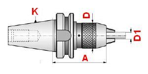 Bison bt-50 keyless drill chuck- 1/8