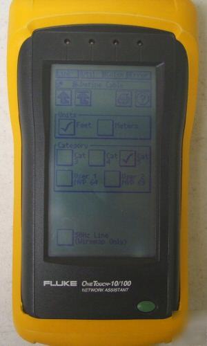 Fluke onetouch 10/100 network assistant cable test