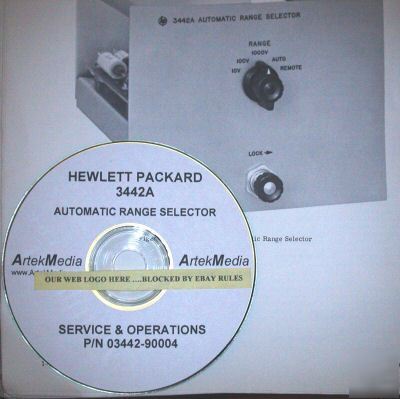 Hp 3442A auto range select operating & service manual