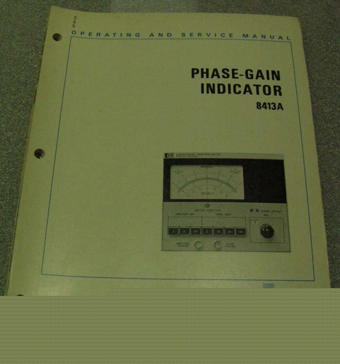 Hp phase-gain indicator 8413A manual