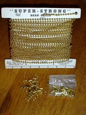 100 feet -- #10 brass ball chain