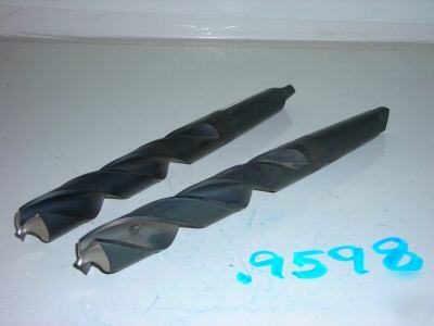 2 used chicago latrobe taper shank drills .9598