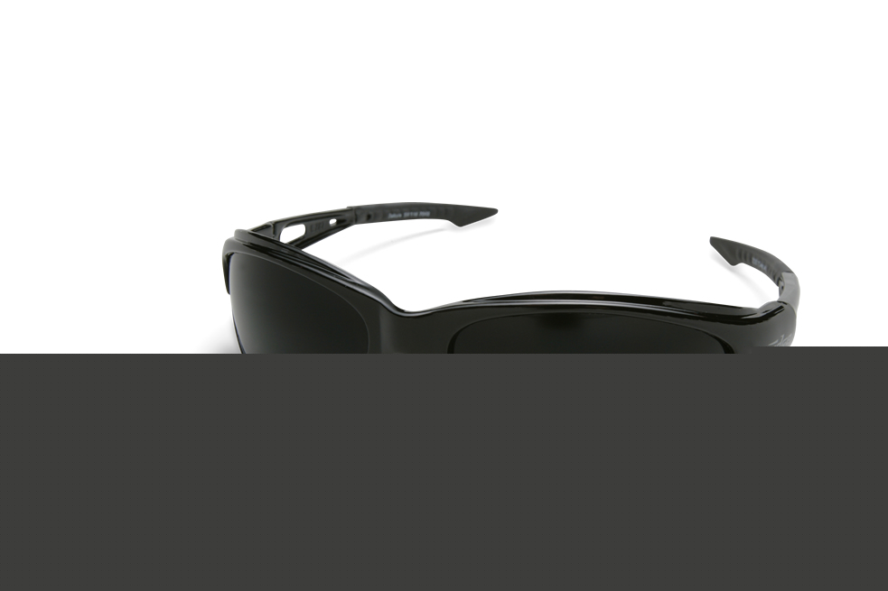 Edge dakura safety glass-black frame w/smoke lens SW116