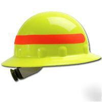 Fibre-metal full brim hi-vis hard hat - many colors 
