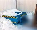 Forklift mounted front loader move snow - low 