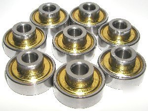 Lot of 8 extended inner race ball bearing 1/4