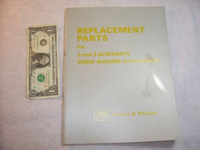 Replacement parts for 2 & 3 ultramatic screw machine