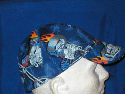 Welding biker hat hats cap caps flaming wheels
