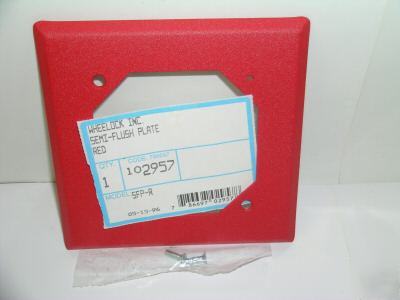 Wheelock inc ^sfp-r semiflush plate, mounting trim red
