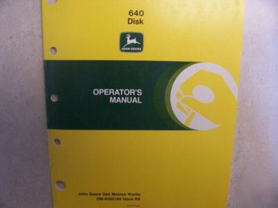 Like new john deere 640 disk manual om great deal