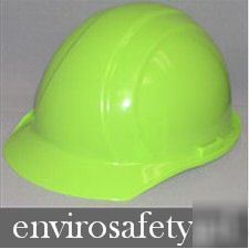 New hard hat lime hi vis hardhat w/ ratchet made in usa