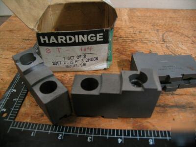 New hardinge set of 3 soft jaws 6â€ 3 chuck (model SJ6)