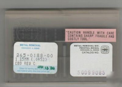 10 nip federal-mogul carbide 5009-9065 drill bit 1.15MM